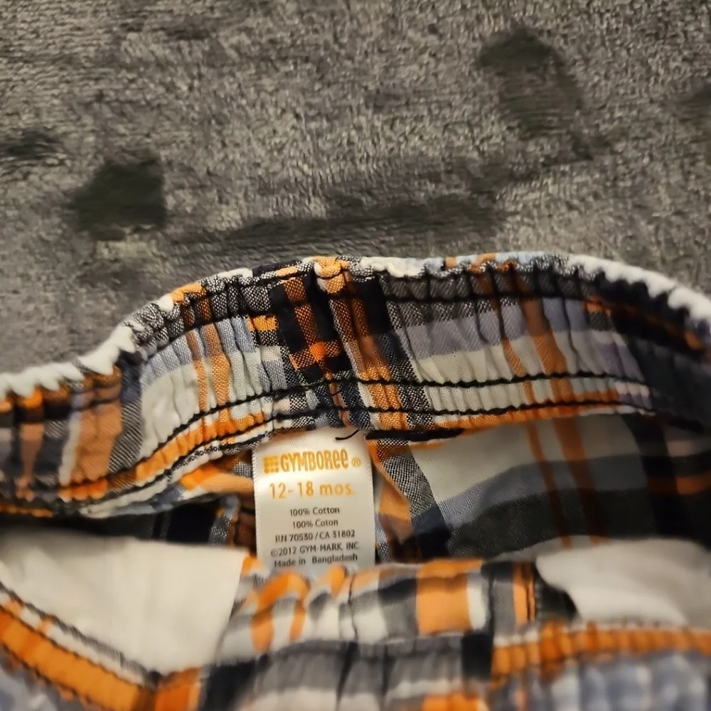 Gymboree Baby Boy Plaid Shorts size 12-18M Guc